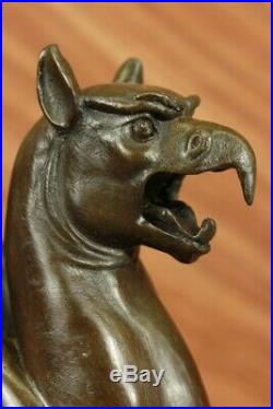 Merveilleux Art Nouveau Gothique Gargouille Bronze Sculpture Hot Fonte Figurine