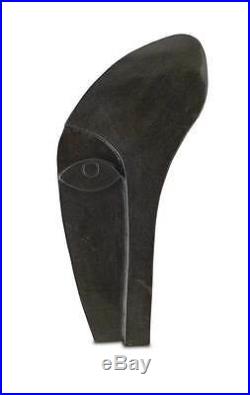 Noires Pierre Naturelle Sculpture Stiller Observateur Hauteur 64 cm 19 Kg