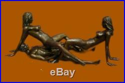 Original 3-SOME Sexy Artwork Artisanal Art Bronze Sculpture Statue Figurine Nr