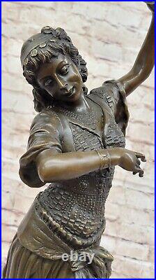 Original Véritable Bronze Sculpture Bouay's Art Nouveau Dansant Gypsy Danseuse
