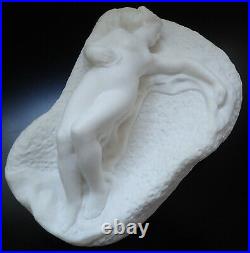 P. BOUNY (XIX-XX) Sculpture en marbre de Carrare d'époque Art nouveau