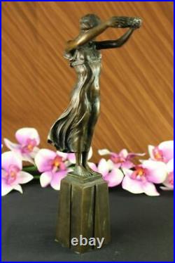 Pieds Nus Femme Bronze Sculpture Art Déco Nouveau Fonte Figurine Maison Cadeau