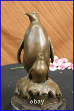 Pingouin Français Bronze Sculpture Par Milo Style Art Nouveau Depose France En