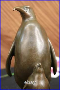 Pingouin Français Bronze Sculpture Par Milo Style Art Nouveau Depose France En