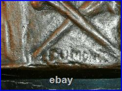 Plaque sculpture bronze art nouveau 1900 Jesus christ ECCE HOMO signe DUMOND