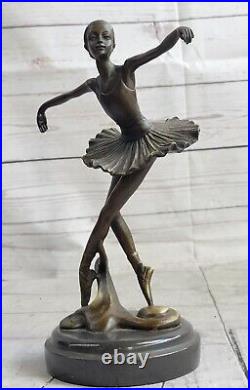 Prima Ballerine Bronze Sculpture Style Art Nouveau Deco Marbre Figurine Statue