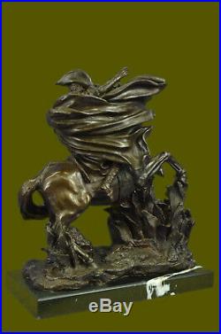 Pure Bronze Marbre Statue Napoléon Bonaparte Ride Cheval Art Classique Sculpture