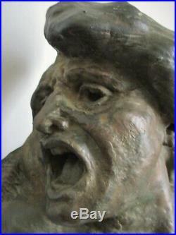 Rare sculpture statue Alfred FINOT 1909 Expressionniste curiosité Era Bourdelle