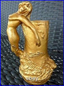 Rare vase en bronze art nouveau signé Karl Korschann
