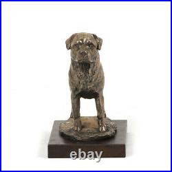 Rottweiler, statue de chien sur une base en bois, édition limitée Art Dog FR