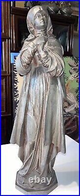SUSSE Frères, Grande sculpture (H63) en Fonte vers 1900, Vierge de Nuremberg
