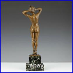 Salon Sculpture Nubien Bronze Féminin Nu Erotica Art Nouveau Statuette
