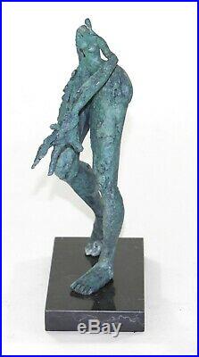 Salvador Dali Abstrait Art Moderne Maison Bronze Sculpture Main Figurine Fonte
