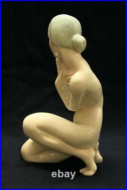 Sculpture Céramique Polychrome, Nu- Essevi Torino S. Vacchetti, 1947 -cod. 19766