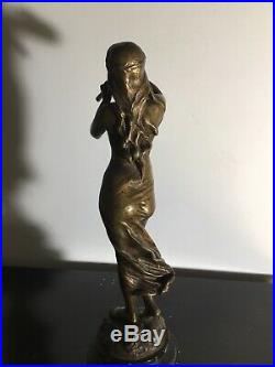 Sculpture En Bronze Orientalistes Art Nouveau Signé E DROUOT