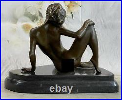 Sculpture En Bronze Unique Signée Forme Féminine Nue Érotique Sexy Art Nouveau