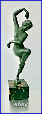 Sculpture Max Le Verrier, Vendanges signé Denis ART DECO 1930