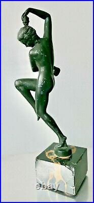 Sculpture Max Le Verrier, Vendanges signé Denis ART DECO 1930