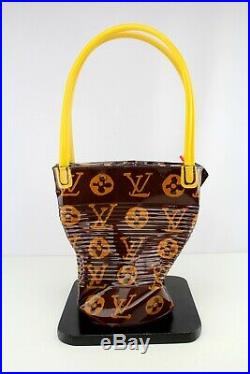 Sculpture Norman Gekko Big Crushed Louis Vuitton Handbag oeuvre d'art sac a main