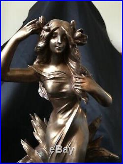 Sculpture Statue regule Patiné signée J Causse Fin XIX Art Nouveau 45 Cm 3,5 Kg