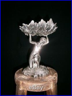 Sculpture de Victor Saglier en métal argenté