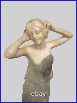 Sculpture époque art nouveau jeune femme signée A. Michelotti