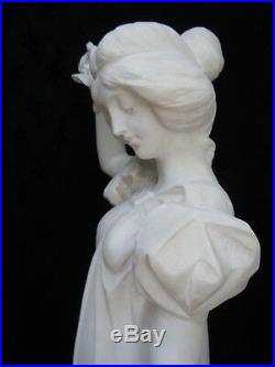Sculpture femme aux pavots Adolpho Cipriani d'époque art nouveau vers 1920