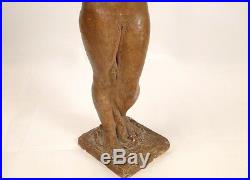 Sculpture statue Art Nouveau, odalisque ou baigneuse, 19e