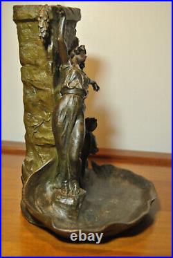 Sculpture statue ancienne art nouveau 1900 régule d'après Émile Joseph CARLIER