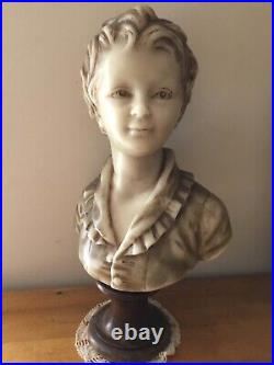 Sculpture statue en cire buste d'enfant art nouveau bust wax children