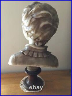 Sculpture statue en cire buste d'enfant art nouveau bust wax children