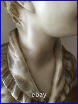 Sculpture statue en cire buste d'enfant art nouveau bust wax children