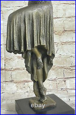 Sexy Femme Danseuse Style Art Nouveau Marbre Base Bronze Sculpture Statue Vente