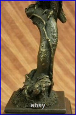 Signe Armor Bronze Perroquet Oiseau Art Statue Sculpture Serre-Livre État Solde