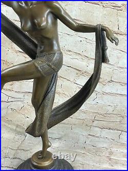 Signée Chair Nue Danseuse Par Fanny Rozet Bronze Sculpture Art Nouveau