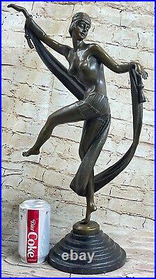 Signée Chair Nue Danseuse Par Fanny Rozet Bronze Sculpture Style Art Nouveau