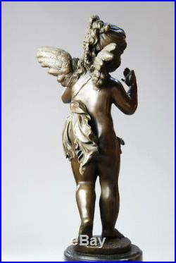 Splendide sculpture Art Nouveau en bronze signée E. Plat envoi gratuit
