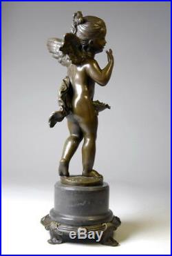 Splendide sculpture Art Nouveau en bronze signée E. Plat envoi gratuit