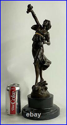 Statue Ange Bacchus Style Art Déco Nouveau Bronze Sculpture Figurine