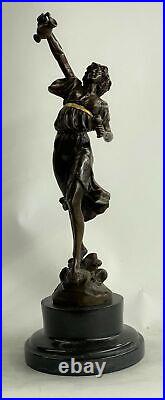 Statue Ange Bacchus Style Art Déco Nouveau Bronze Sculpture Figurine