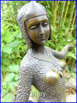 Statue Bronze Femme style Art Nouveau Danseuse Russe Demetre Chiparus 53cm