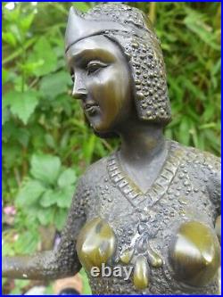 Statue Bronze Femme style Art Nouveau Danseuse Russe Demetre Chiparus 53cm