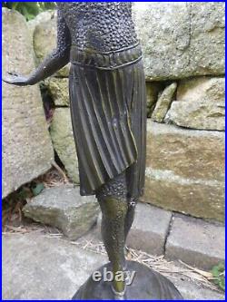 Statue Bronze Femme style Art Nouveau Danseuse Russe Demetre Chiparus 53cm