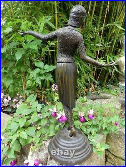 Statue Bronze Femme style Art Nouveau Danseuse Russe Demetre Chiparus 53cm