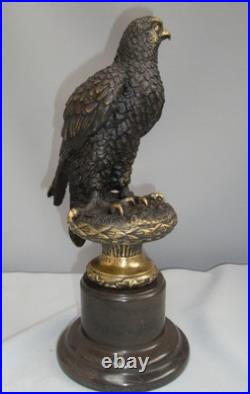 Statue Sculpture Aigle Oiseau Animalier Style Art Deco Style Art Nouveau Bronze