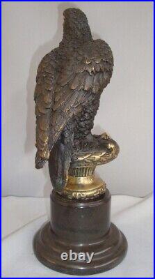 Statue Sculpture Aigle Oiseau Animalier Style Art Deco Style Art Nouveau Bronze