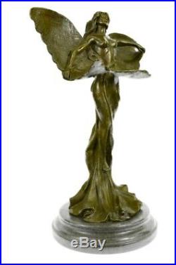 Statue Sculpture Ange Fairy Art Déco Style Art Nouveau Style Bronze Massif Solde