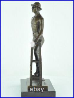 Statue Sculpture Athlete Sexy Style Art Deco Style Art Nouveau Bronze massif