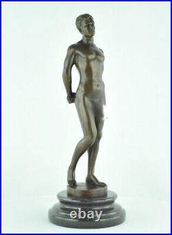 Statue Sculpture Athlete Sexy Style Art Deco Style Art Nouveau Bronze massif Sig