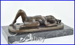 Statue Sculpture Athlete Sexy Style Art Deco Style Art Nouveau Bronze massif Sig